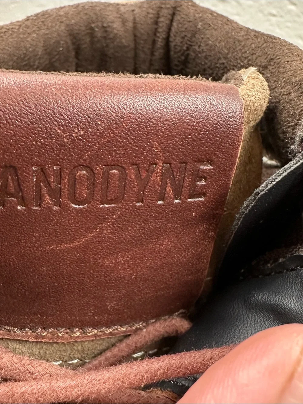 Anodyne No 90 Men’s 13 Wide Brown Leather Comfort Ankle Boots Zip Lace Up